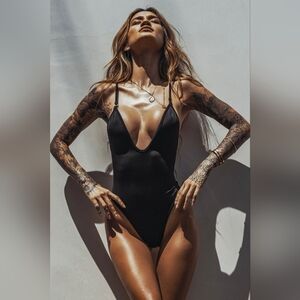 Gooseberry Intimates Seaside One Piece in Black - Size XS